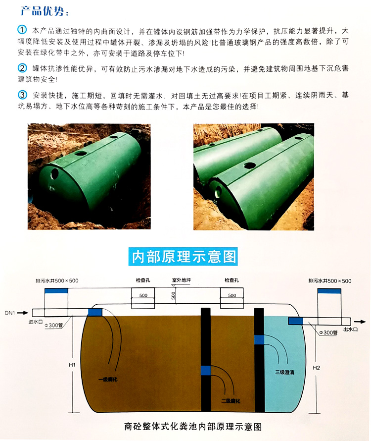 肥城玻璃钢化粪池
